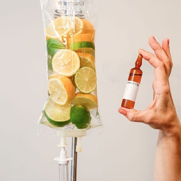 IV bag with vitamin infusion